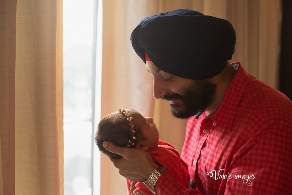 Candid father and baby girl photoshoot in Delhi,photography by Vinus Images
