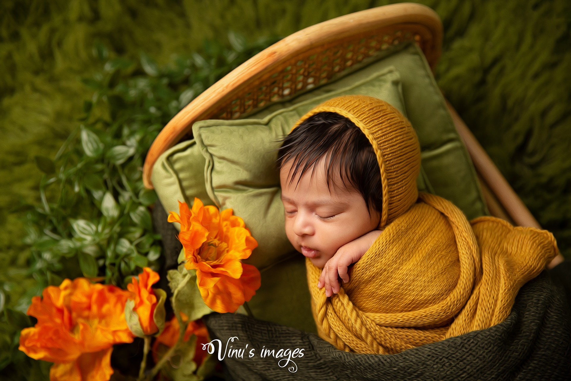 Thematic Newborn best baby photoshoot in Bangalore by Vinu's Images