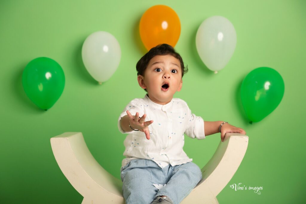 Baby boy candid photoshoot on Independence day in Delhi, by Vinus Images