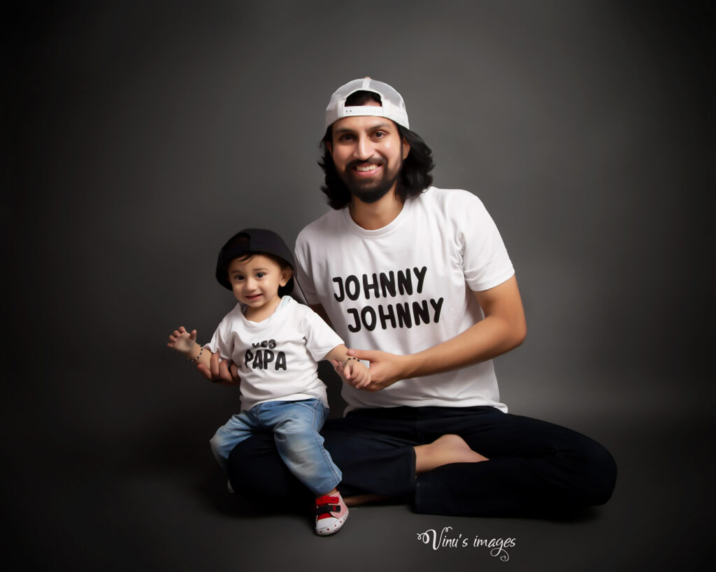 Baby boy and father photoshoot ideas in Delhi, Photography by Vinus Images