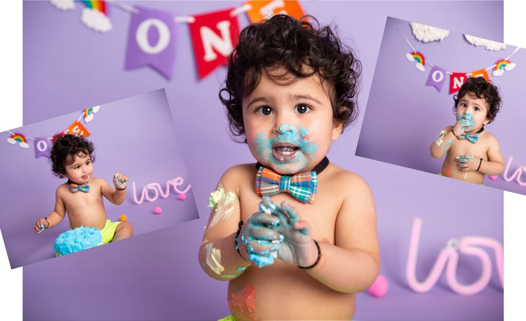 Kids birthday photoshoot between 11 to 14 months of age in Delhi NCR