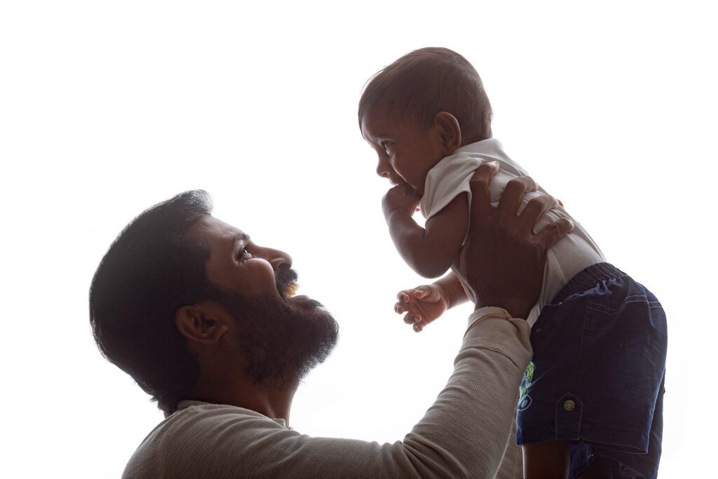 Baby boy and father candid photoshoot on fathers day, by Vinus Images in Delhi
